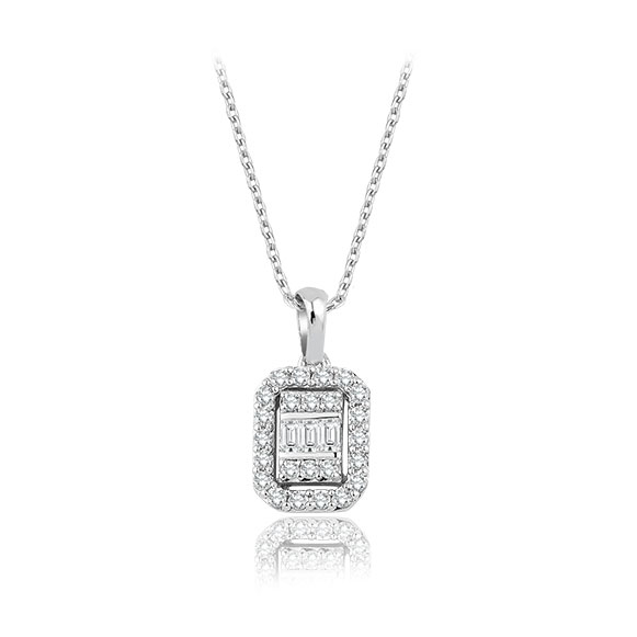 0.15 CT. Pırlanta Baget Kolye